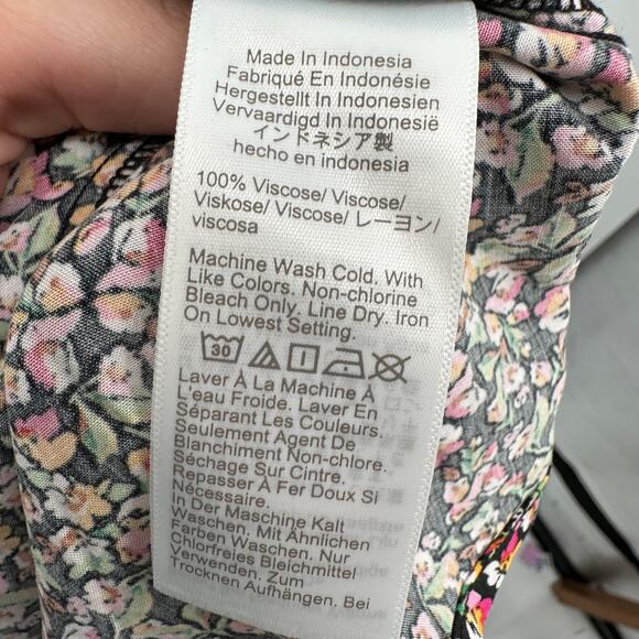 J. CREW NWT BT845 Floral Print Long-sleeve Tie-Neck Dress  // 6 - Picture 9 of 12